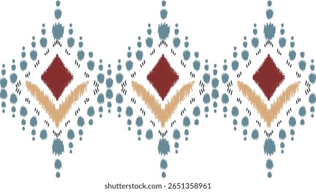 « Motif géométrique abstrait, audacieux et à haute résolution, avec des répétitions harmonieuses de triangles et d'ondes dans des tons contrastés et vibrants, idéal pour les textiles modernes, les arrière-plans de marques ou le fond d'écran numérique