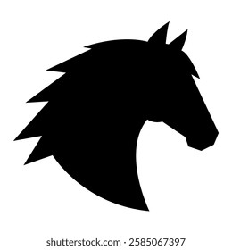 Bold horse head silhouette symbolizing strength, freedom, and elegance