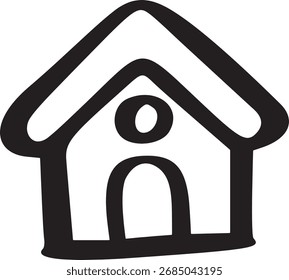 Vector de icono de casa audaz