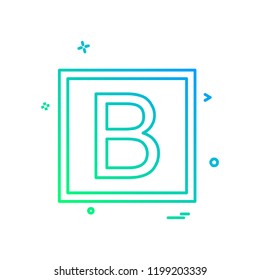 Bold icon design vector