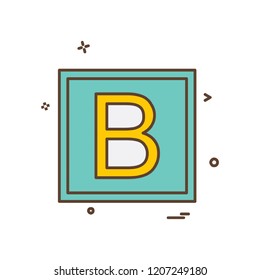 Bold icon design vector