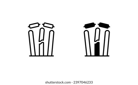 Bold icon design with white background stock illustration
