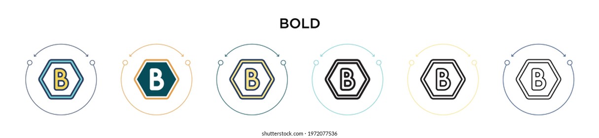 Bold icon in filled, thin line, outline and stroke style. Vector illustration of two colored and black bold vector icons designs can be used for mobile, ui, web