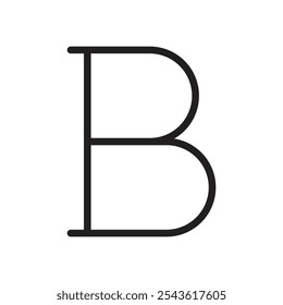 Bold icon Flat line illustration