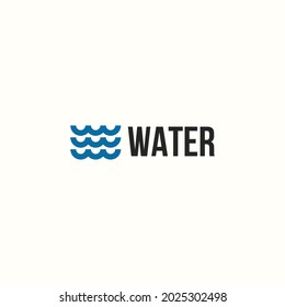 diseño vectorial del logotipo de agua de icono negrita. plantilla de negocio vectorial del logotipo de ondas de negrita aislada en fondo blanco