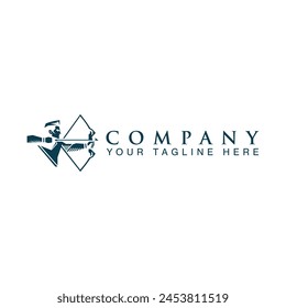 Bold and iconic archer design, this logo is perfect for companies with core values like trust, safeness and experience