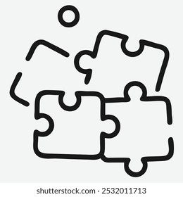 Bold and Iconic Puzzle Icon A Symbol of Problem Solving and Connection