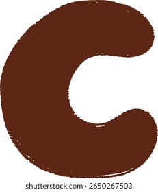 Bold illustration of the lowercase letter "c"