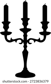 Una Ilustración vectorial de silueta negra audaz e impactante de un candelabro tradicional de tres ramas. Este gráfico decorativo minimalista captura la esencia de la iluminación formal, la elegancia histórica y el diseño interior sofisticado, lo que lo convierte en un activo de alto valor para la decoración del hogar, el servicio funerario y las industrias boutique. El diseño presenta una forma simétrica con ramas claras y candelabros, lo que garantiza el reconocimiento inmediato como un símbolo universal para una pieza central de lujo o iluminación atmosférica. El Vector escalable de alta calidad es una opción ideal para cortadoras de vinilo como Cricut y Silhouette que se utilizan para producir calcomanías para paredes de baños, regalos personalizados para nuevos propietarios y pegatinas personalizadas para diseñadores de interiores. Conceptualmente, las imágenes representan la estabilidad, la memoria y el placer refinado de los momentos especiales. El marcado relleno negro garantiza una alta visibilidad en varias aplicaciones, incluidos folletos impresos para contratistas, íconos de comercio electrónico para plomería y accesorios de iluminación, y recursos digitales para App de estilo de vida enfocados en el bienestar y la cultura antigua. Este recurso escalable de Alta resolución garantiza que las curvas características del candelabro permanezcan afiladas en cualquier tamaño, proporcionando una imagen profesional y atractiva para todos los contextos relacionados con la hospitalidad y las artes domésticas, capturando el atractivo atemporal de un candelabro tradicional con un acabado moderno.