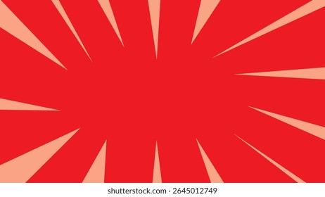 Bold and impactful radial lines in a vibrant red hue, creating a dynamic burst effect. This energetic background is perfect for sales, promotions, or expressive design