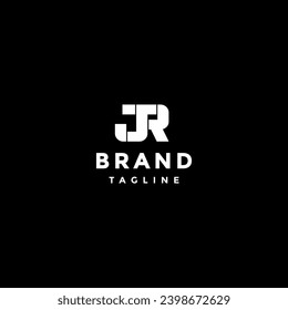 Bold Initial Letter JR Logo Design. Simple Bold Letter J Dan R Logo Design.