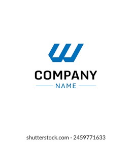 Bold Initial W logo design template