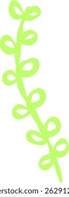 Bold Ink Flower Leafs Illustration