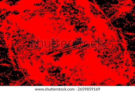 Bold and intense red grunge texture with rough black scratched elements. This high contrast abstract brushstroke design is perfect for edgy backgrounds, posters, digital art overlays.
