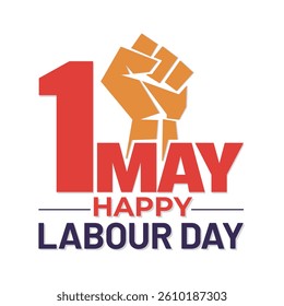 Bold International Labour Day Typographic and May Day Art