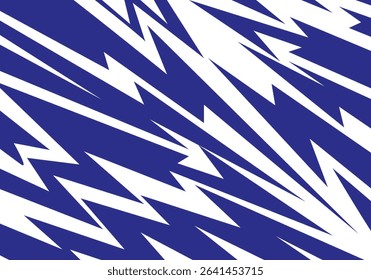 Bold jagged lines cutting across the composition creating movement.