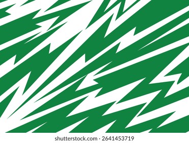 Bold jagged lines cutting across the composition creating movement.