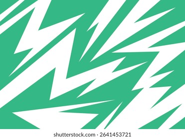 Bold jagged lines cutting across the composition creating movement.