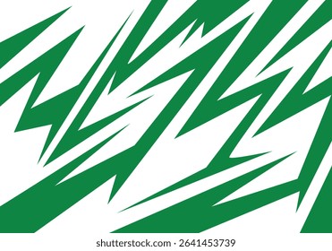 Bold jagged lines cutting across the composition creating movement.