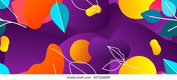 Bold Leaf Pattern. Tropical Leaf. Modern Motif. Jungle Print. Foliage Summer Seamless Pattern. Trending Vector Background. Artistic Botanical Surface. Abstract Plant. Bright Fashion. Contrast Drawing.
