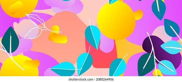 Bold Leaf Pattern. Tropical Leaf. Modern Motif. Jungle Print. Foliage Summer Seamless Pattern. Trending Vector Background. Artistic Botanical Surface. Abstract Plant. Bright Fashion. Contrast Drawing.