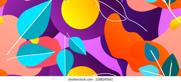 Feines Leaf-Muster. Tropisches Leaf. Modern Motif. Dschungeldrucken. Sommer-Blattmuster nahtlos. Trendiger Vektorhintergrund. Künstlerische botanische Oberfläche. Abstrakte Pflanze. Helle Mode. Kontrastzeichnung.