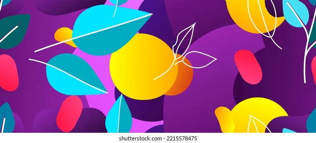 Bold Leaf Pattern. Tropical Leaf. Modern Motif. Jungle Print. Foliage Summer Seamless Pattern. Trending Vector Background. Artistic Botanical Surface. Abstract Plant. Bright Fashion. Contrast Drawing.