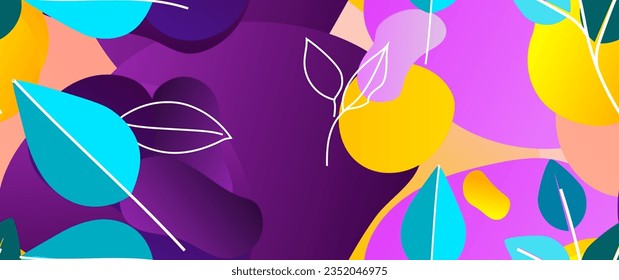 Bold Leaf Pattern. Tropical Leaf. Modern Motif. Jungle Print. Foliage Summer Seamless Pattern. Trending Vector Background. Artistic Botanical Surface. Abstract Plant. Bright Fashion. Contrast Drawing.