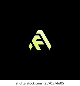 bold Letter AF or FA logo concept vector icon