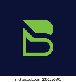 Bold letter B logo design element