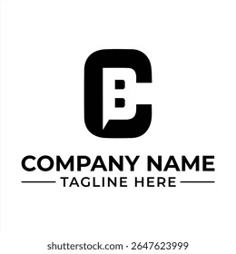 Bold Letter B in Rounded Letter C Logo Design a Modern and Simple Brand Identity and a Strong Visual Mark