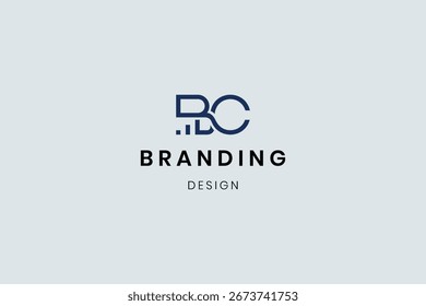 Bold letter BC logo initial creative element concept template