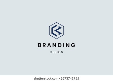 Bold letter BC logo initial creative element concept template
