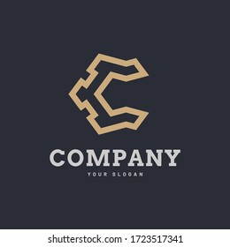 Bold Letter C Logo Design Vector Template