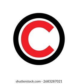 Letra em negrito C Logo Ilustração vetorial: Ícone de monografia corporativa para empresa moderna e identidade de marca