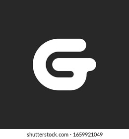 Letra en negrita G logotipo inicial forma elegante elemento de diseño tipográfico creativo, maqueta del emblema de la tarjeta de visita