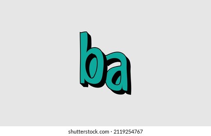 Bold letter icon B A- Initial vector design - Premium Icon, Logo vector