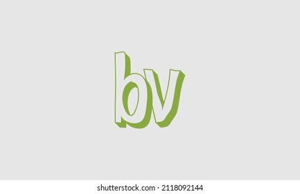 Bold letter icon BV - Initial vector design - Premium Icon, Logo vector