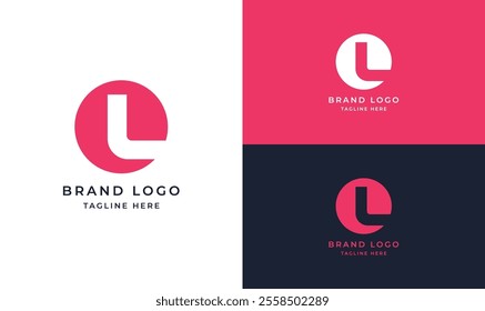 Bold Letter L Logo Design -  Geometric Circle Branding Concept for Corporate Identity