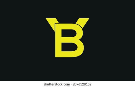 Fettdruck-Logo BY oder YB - Ursprüngliches Vektordesign - Premium-Symbol, Logo-Vektorgrafik