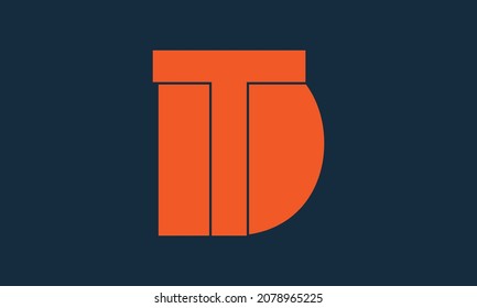 Bold letter logo DT - Initial vector design - Premium Icon, Logo vector