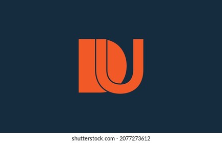 Bold letter logo DU - Initial vector design - Premium Icon, Logo vector