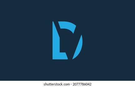 Bold letter logo DV - Initial vector design - Premium Icon, Logo vector