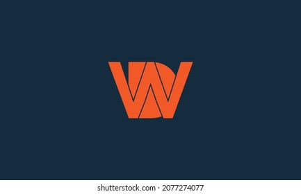 Logo de letra negrita DW - Diseño vector inicial - Icono premium, vector de logotipo