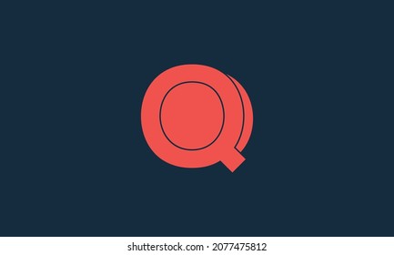 logotipo de letra en negrita QO - Diseño de vector inicial - Icono premium, vector de logotipo
