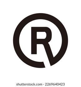 Bold Letter R in the circle shape