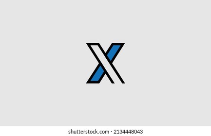 Bold letter X creative design with colors inside it.