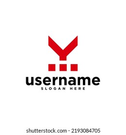 Bold Letter Y iconic logo design vector illustration. creative iconic letter Y logo vector design template. modern letter Y symbol logo design vector for corporate, company and sport. 