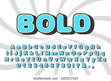 Bold letters with falling shadow for use in print design.