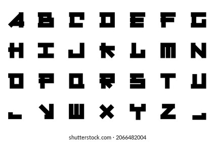 bold letters font - letter set alphabet